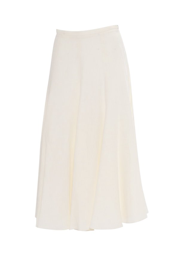Viscose Linen Flared Skirt (Women's)