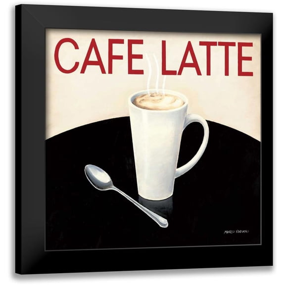 Fabiano, Marco 12x12 Black Modern Framed Museum Art Print Titled - Cafe Moderne I