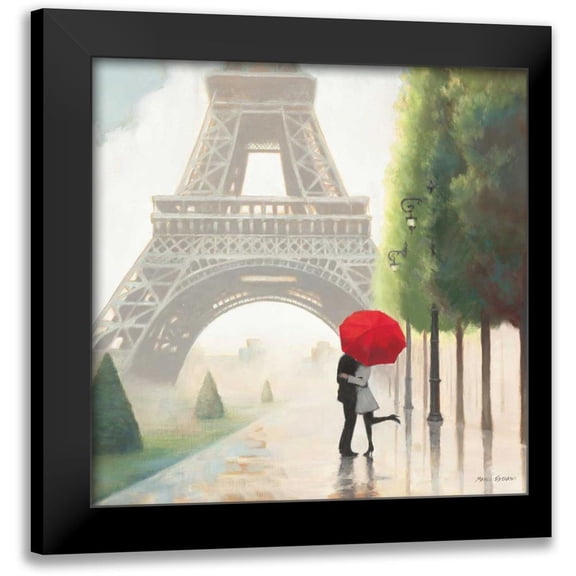 Fabiano, Marco 12x12 Black Modern Framed Museum Art Print Titled - Paris Romance II