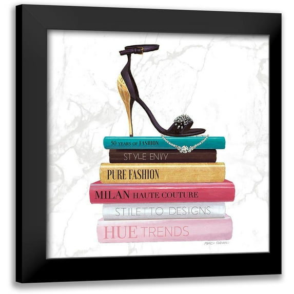 Fabiano, Marco 12x12 Black Modern Framed Museum Art Print Titled - Paris Style III Marble Sq