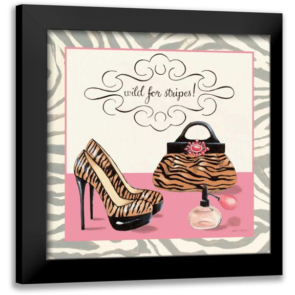 Fabiano, Marco 12x12 Black Modern Framed Museum Art Print Titled - Wild for Stripes