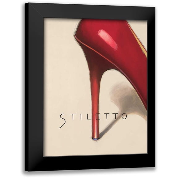Fabiano, Marco 12x14 Black Modern Framed Museum Art Print Titled - Red Stiletto