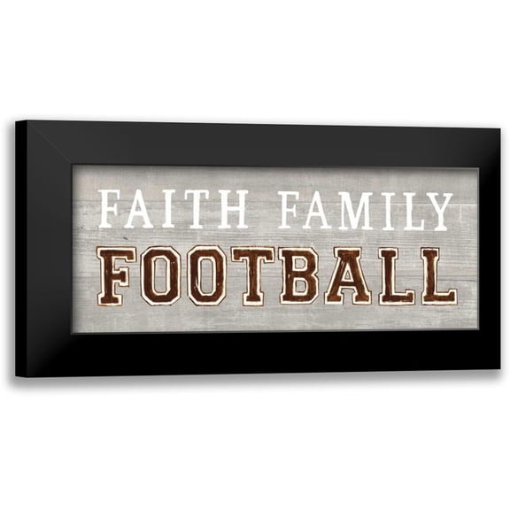 Fabiano, Marco 14x8 Black Modern Framed Museum Art Print Titled - Game Day III Faith Family Football