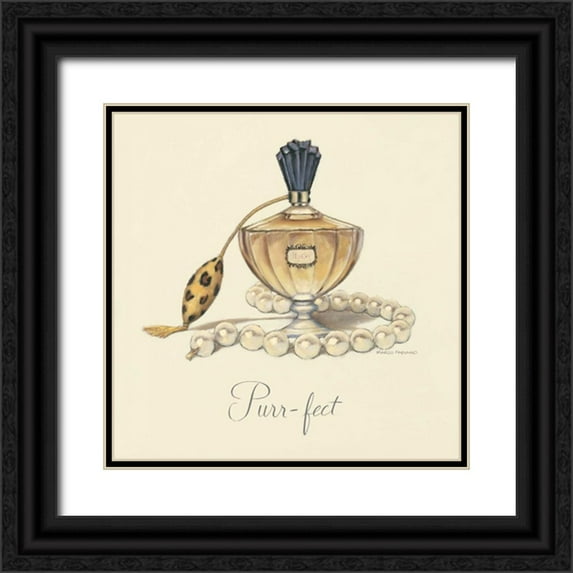 Fabiano, Marco 15x15 Black Ornate Wood Framed with Double Matting Museum Art Print Titled - Perfume and Pearls