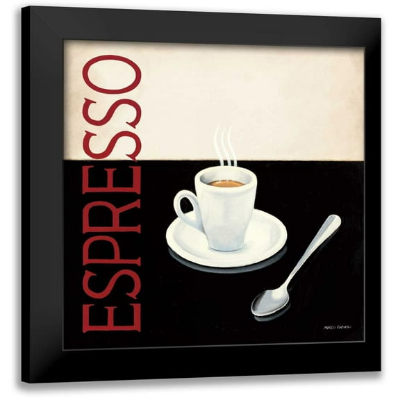 Fabiano, Marco 20x20 Black Modern Framed Museum Art Print Titled - Cafe Moderne IV