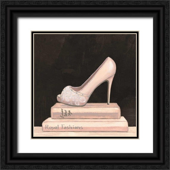 Fabiano, Marco 20x20 Black Ornate Wood Framed with Double Matting Museum Art Print Titled - City Style Square IV on Black no Words