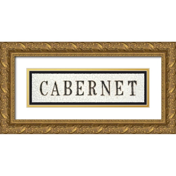 Fabiano, Marco 24x10 Gold Ornate Wood Framed with Double Matting Museum Art Print Titled - Cabernet