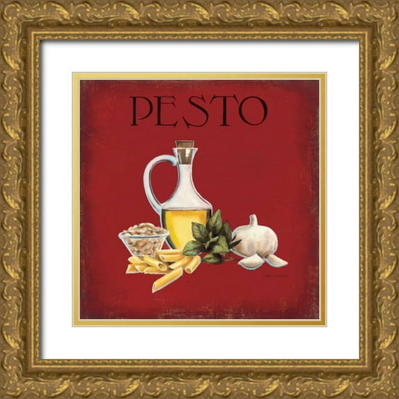 Fabiano, Marco 26x26 Gold Ornate Wood Framed with Double Matting Museum Art Print Titled - Italian Cuisine II