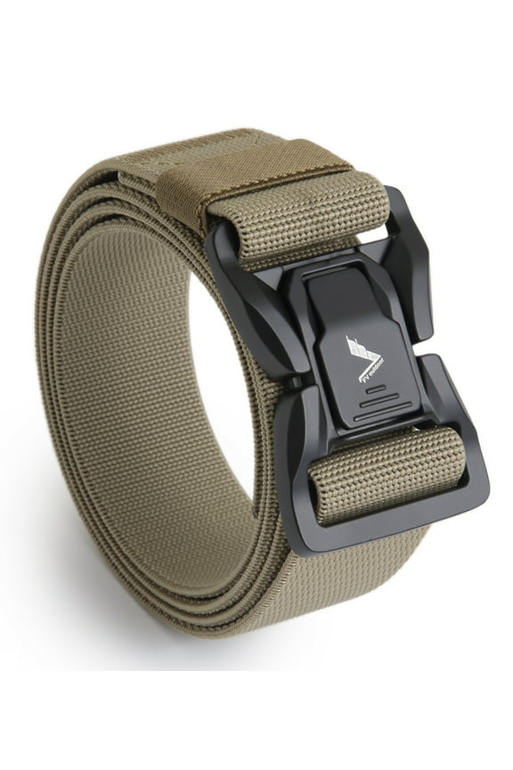 Men Belt, Belt,1.5 inch Stretch Nylon Golf Belt with Heavy Duty Seatbelt Buckle