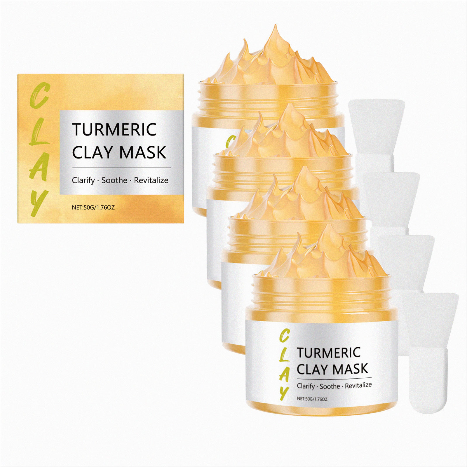 Fabiurt Cleansing Mud Mask Face Wash Facial Cleanser,Clearance,Turmeric ...