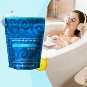 Fabiurt Magnesium Bath Flakes Ultra with OptiMSM - Resealable Magnesium Bag of Zechstein Chloride Alternative to Epsom Bath Salt (100g)