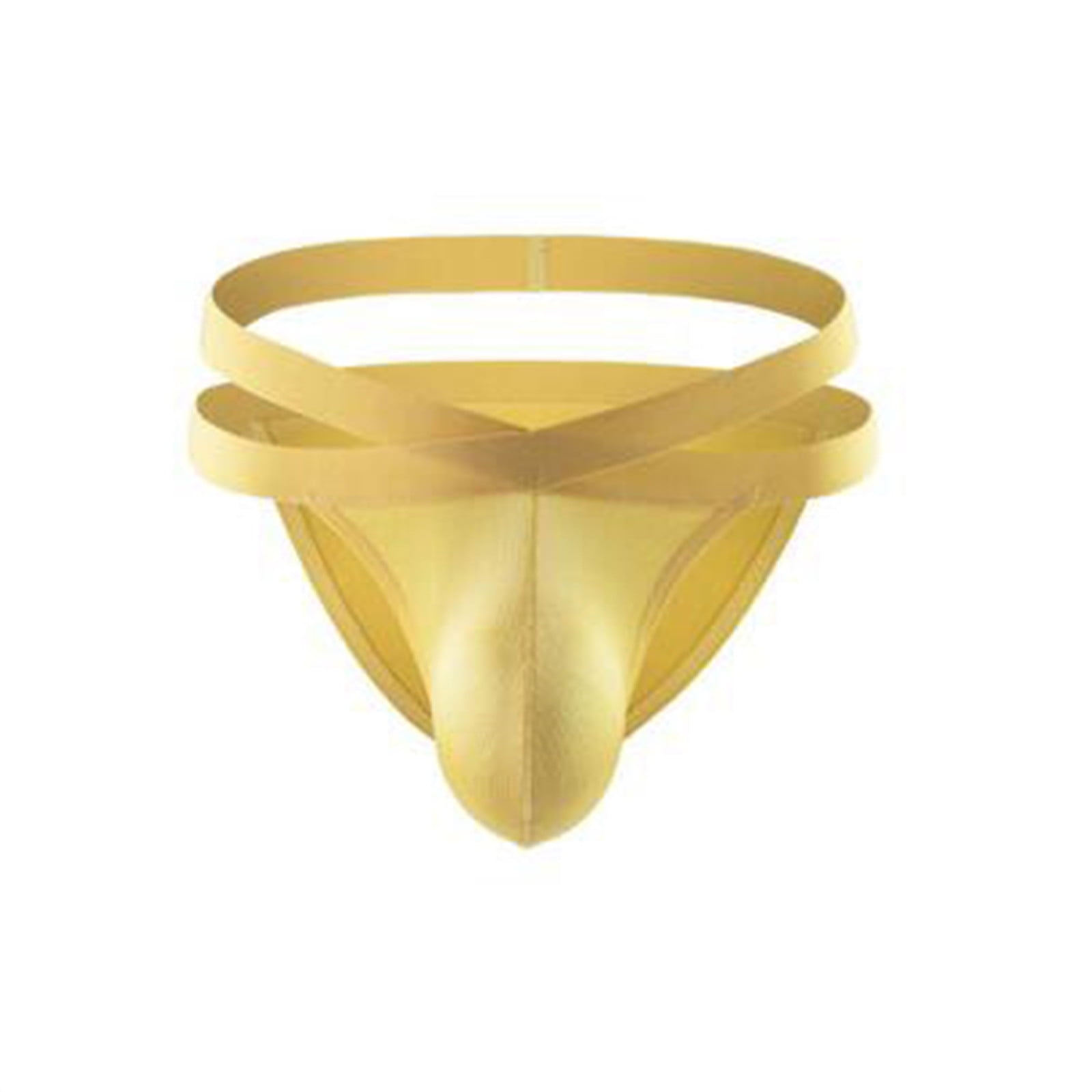 Fabiurt Men's underwear Fashion Trend Briefs Partner Double Thong Men's Underwear,Yellow