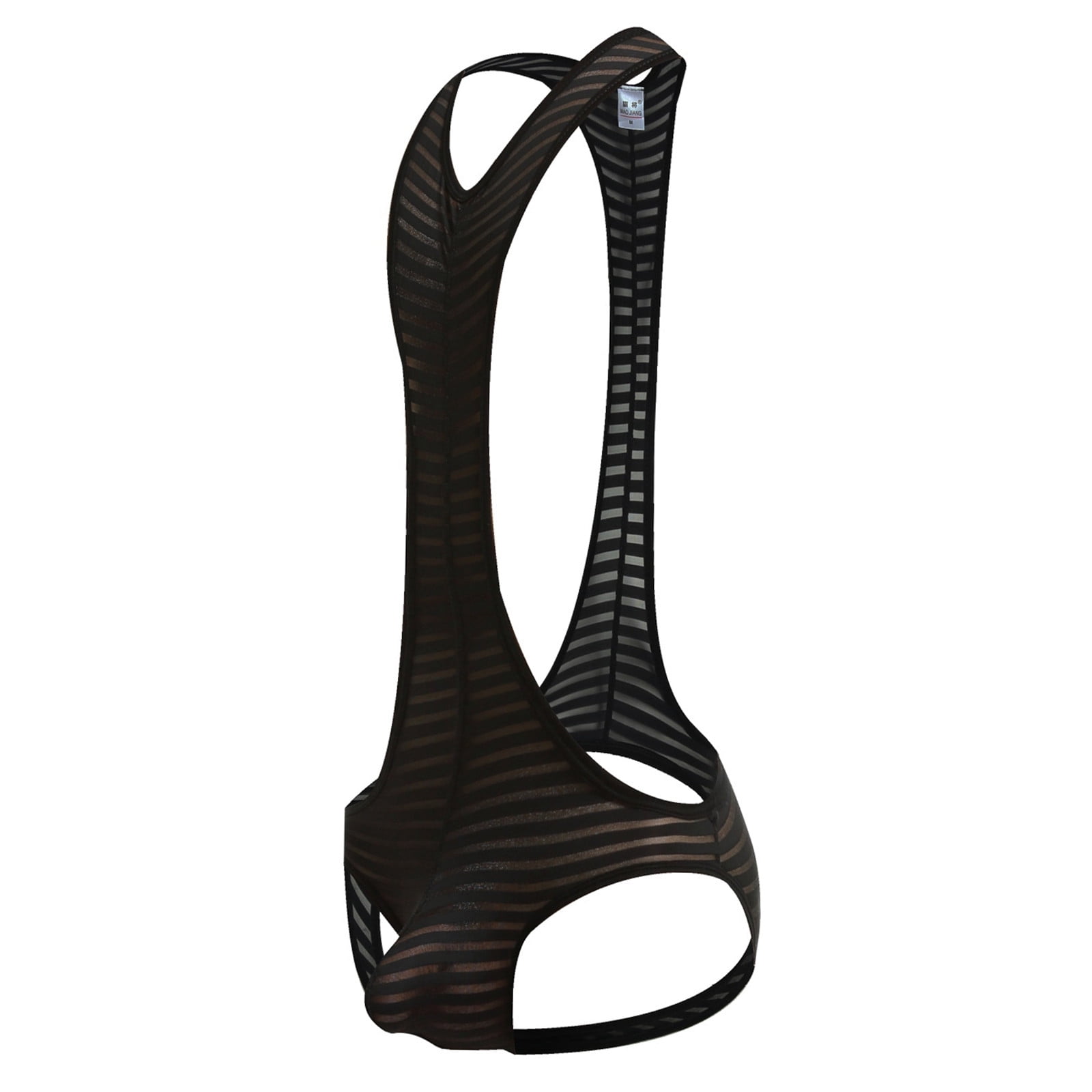 Fabiurt Men's underwear Male Striped Underwear Briefs Suspender Thong