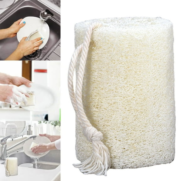 Fabiurt Natural Loofah Sponge Organic Loofah Sponge Organic Luffa Organic Sponge Bath For Shower Scrubbing And Kitchen Cleaning 10cm Lanyard