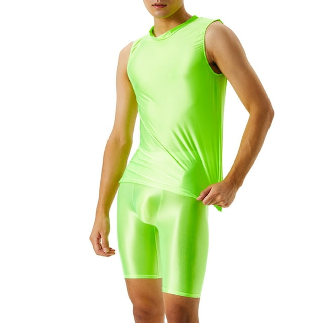 Fabiurt Underwear for Men,Mens Glossy Suit Silky Transparent Pants And
