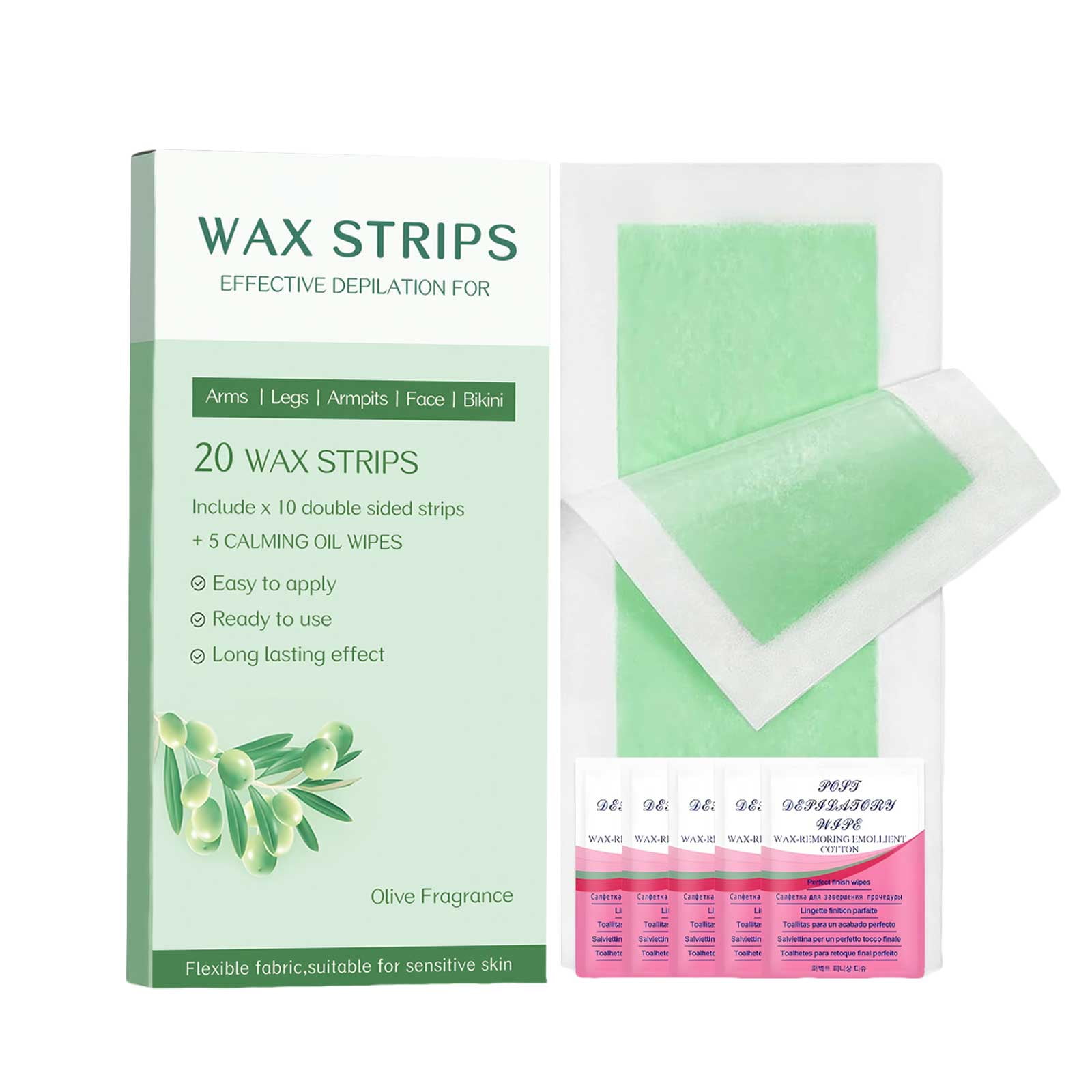 Fabiurt Wax Strips Body Waxing Strips Wax Kit For Women & Men Brazilian ...