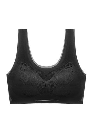 EHQJNJ Wireless Bra Women'S Fixed Cup Ice Silk Back Gathered without Steel  Ring Comfortable and Bra for Sports Sleep Bras for Women Wireless 