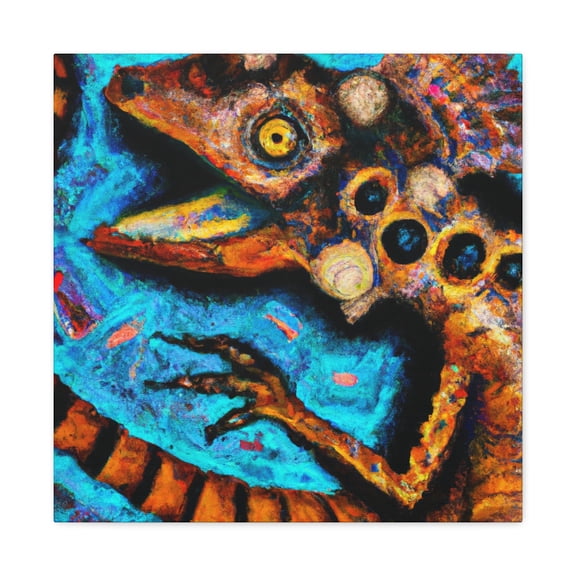 "Fabled Frilled Lizard" - Canvas