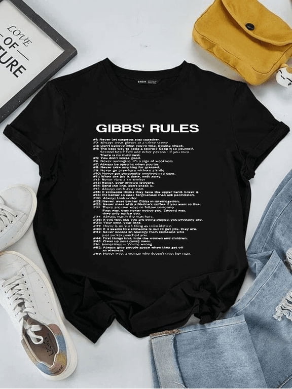 Fabled Gibbs Rules Quote Classic TV Show Inspired Gift Tee Unisex T-Shirt, S-5XL