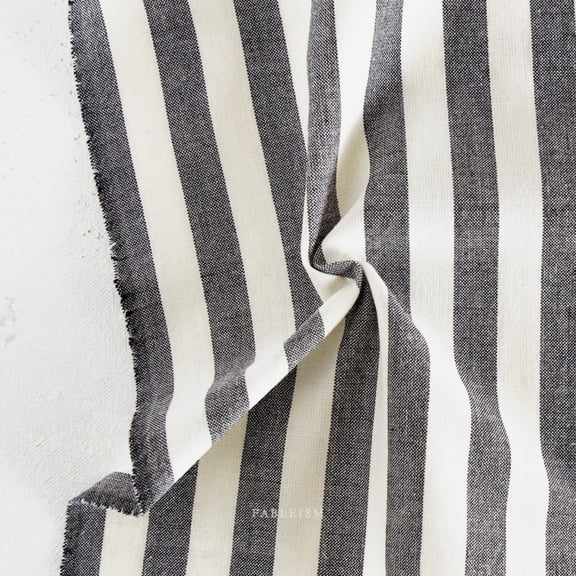 Fableism Swedish Holiday Yarn Dyed Woven Cotton Fabric Licorice Stripe - per yard