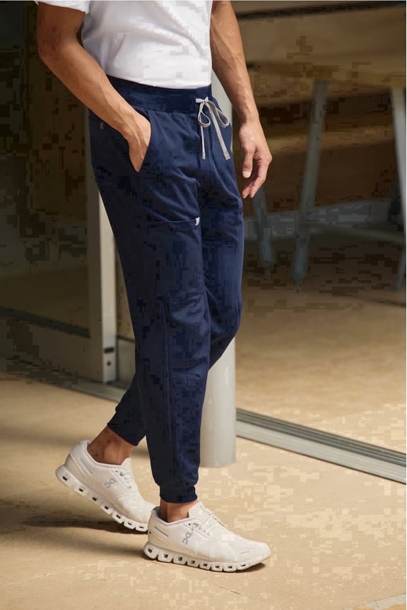 Men's All-Shift Scrub Jogger - 4-Way Stretch, Breathable, Lightweight, Mid-Rise, Semi-Slim Fit (Extended Sizes Available)