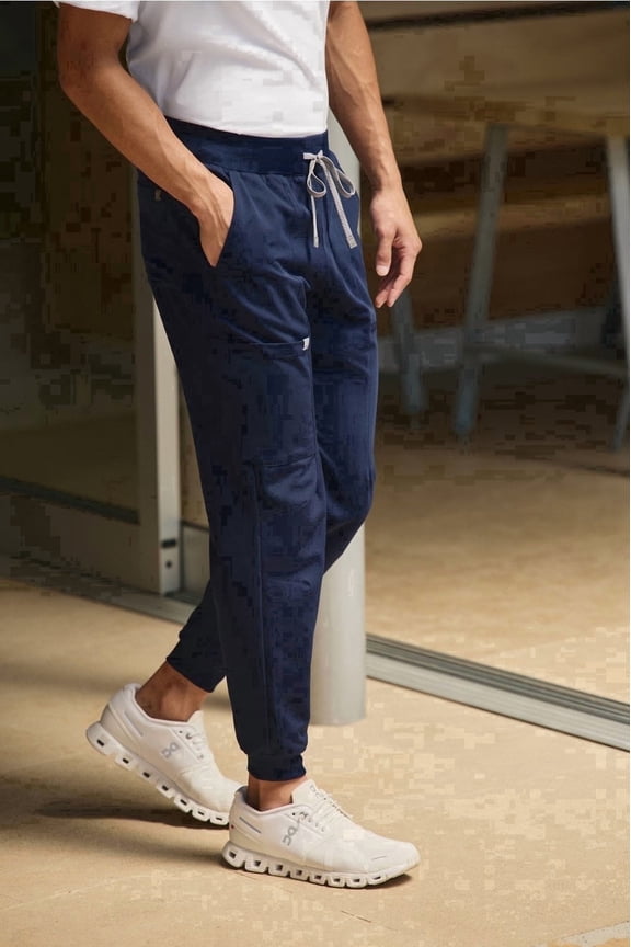 Men's All-Shift Scrub Jogger - 4-Way Stretch, Breathable, Lightweight, Mid-Rise, Semi-Slim Fit (Extended Sizes Available)