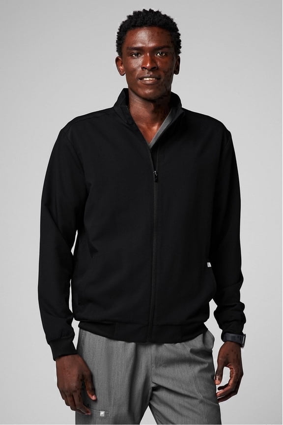 Men's Foundation Scrub Jacket, 4-Pocket - MotionTech Fabric, Wrinkle-Resist, Lightweight, Semi-Slim Fit (Sizes Vary)