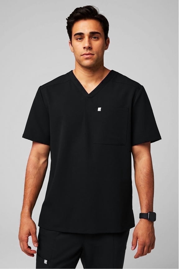 Men's Helix Scrub Top, 1-Pocket - MotionTech Fabric, Wrinkle-Resist, Chest Pocket, Regular Fit, Short Sleeve (Sizes Vary)