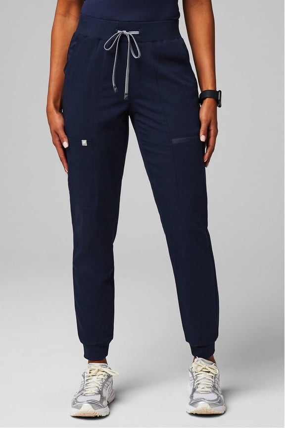 Women's Active Scrub Jogger - MotionTech, 4-Way Stretch, Pocket-Packed, Lightweight, Semi-Slim Fit, M/Tall 31 in | 31, Navy