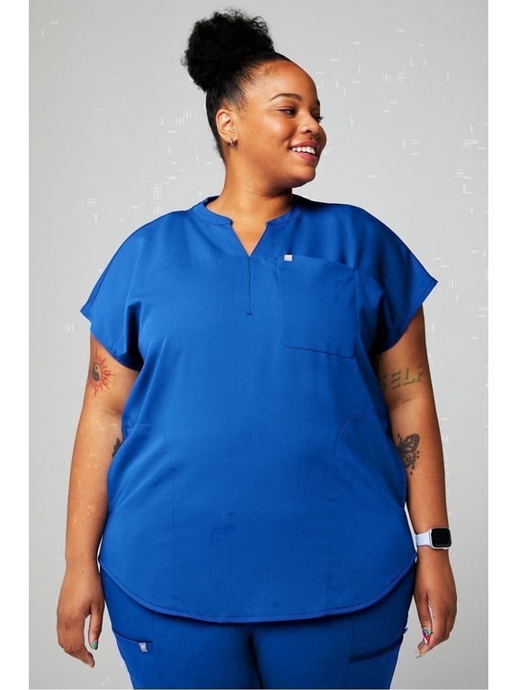 Women's Evolve 3-Pocket Scrub Top with an Oversized Fit - MotionTech, 4-Way Stretch, Wrinkle-Resist, Anti-Shrink (Sizes Vary)