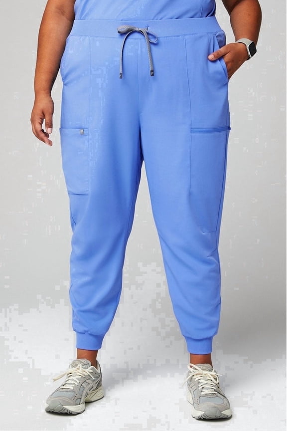Women's High-Rise On-Call Scrub Jogger - MotionTech, 4-Way Stretch, Pocket-Packed, Lightweight, Semi-Slim Fit (Extended Sizes Available)