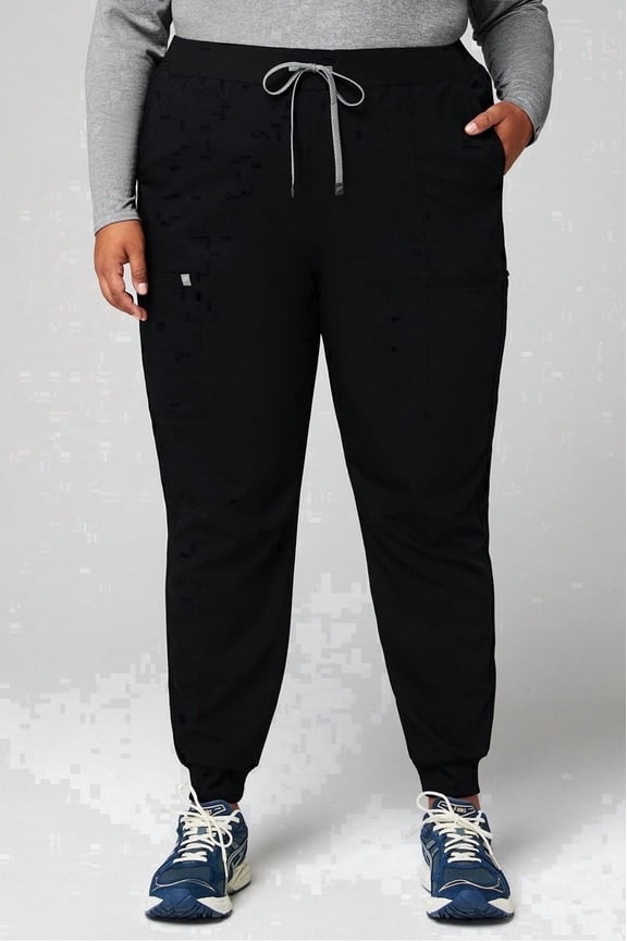 Women's High-Rise On-Call Scrub Jogger - MotionTech, 4-Way Stretch, Pocket-Packed, Lightweight, Semi-Slim Fit (Extended Sizes Available)