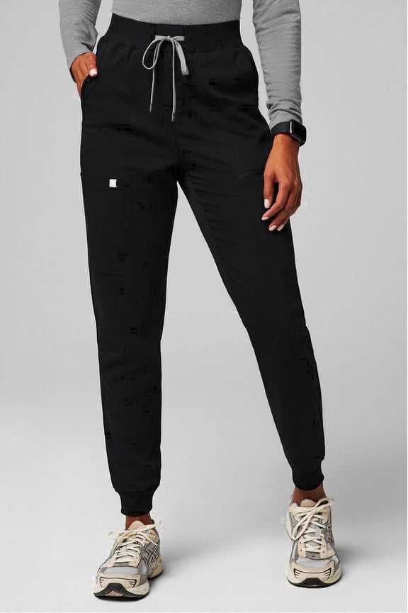 Women's High-Rise On-Call Scrub Jogger - MotionTech, 4-Way Stretch, Pocket-Packed, Lightweight, Semi-Slim Fit (Extended Sizes Available)