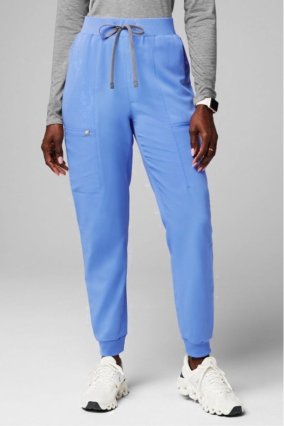 Women's High-Rise On-Call Scrub Jogger - MotionTech, 4-Way Stretch, Pocket-Packed, Lightweight, Semi-Slim Fit (Extended Sizes Available)