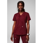 Fabletics Womens Method Scrub Top, 2-Pocket V-Neck - MotionTech Fabric, 4-Way Stretch, Wrinkle-Resist, Anti-Shrink, Semi-Slim Fit Sizes Vary