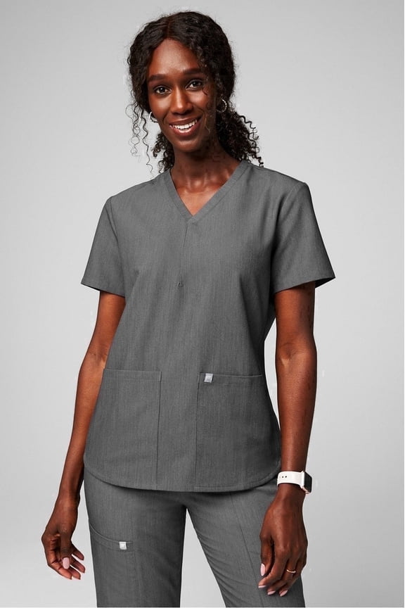 Women's Method Scrub Top, 2-Pocket V-Neck - MotionTech Fabric, 4-Way Stretch, Wrinkle-Resist, Anti-Shrink, Semi-Slim Fit (Sizes Vary)