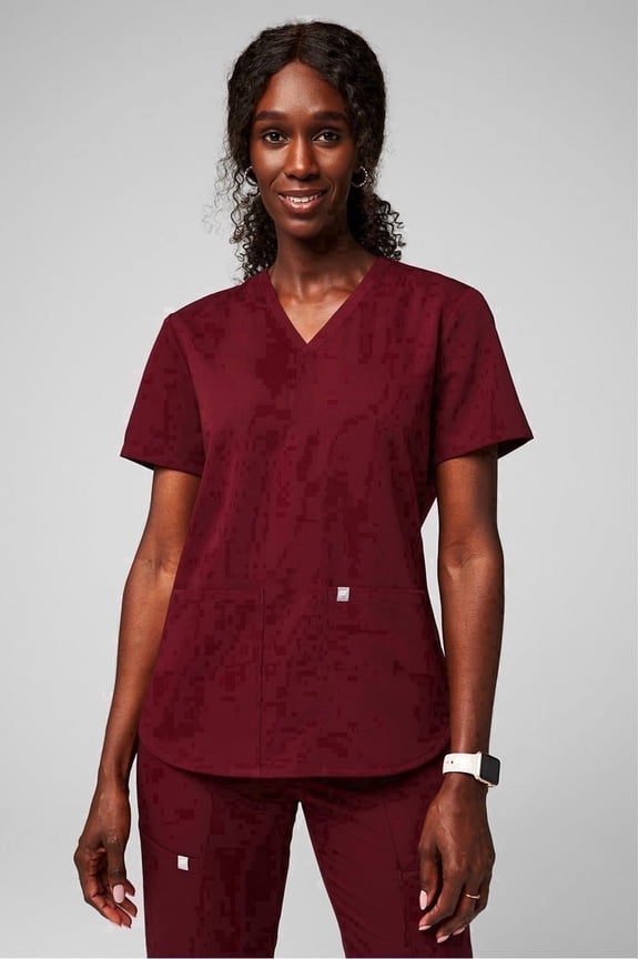 Women's Method Scrub Top, 2-Pocket V-Neck - MotionTech Fabric, 4-Way Stretch, Wrinkle-Resist, Anti-Shrink, Semi-Slim Fit (Sizes Vary)