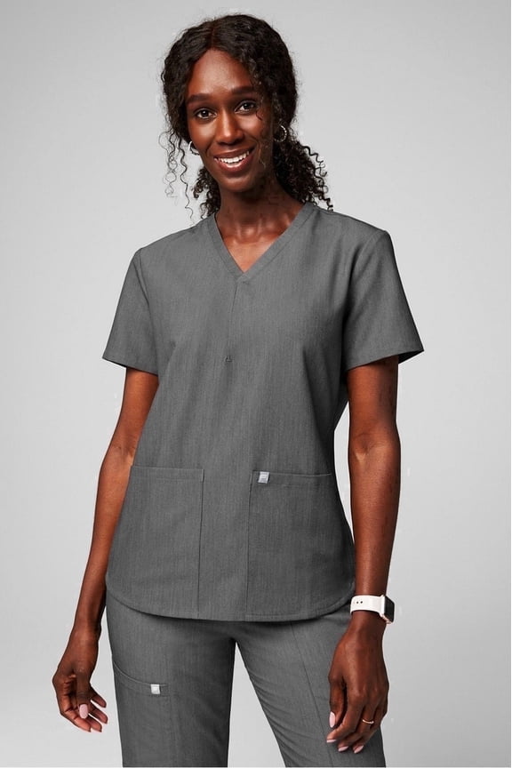 Women's Method Scrub Top, 2-Pocket V-Neck - MotionTech Fabric, 4-Way Stretch, Wrinkle-Resist, Anti-Shrink, Semi-Slim Fit (Sizes Vary)