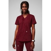 Fabletics Womens Method Scrub Top, 2-Pocket V-Neck - MotionTech Fabric, 4-Way Stretch, Wrinkle-Resist, Anti-Shrink, Semi-Slim Fit Sizes Vary