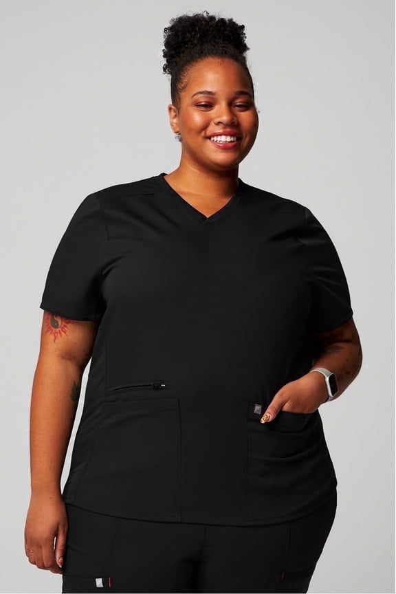 Women's Mode Scrub Top - MotionTech Fabric, 4-Way Stretch, Wrinkle-Resist, Anti-Shrink, Breathable, Short Sleeve (Sizes Vary)