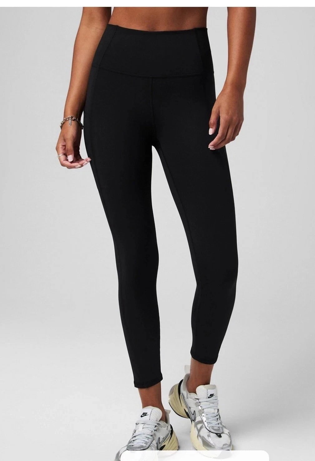 FABLETICS Women's Oasis Pureluxe High Waist With Pockets Legging, Black, Size M