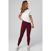 Fabletics Womens Oasis Pureluxe Legging With Pockets, Dark Red, 2X-Large