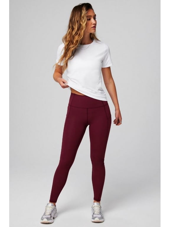 Women's Oasis Pureluxe Legging With Pockets, Dark Red, 2X-Large