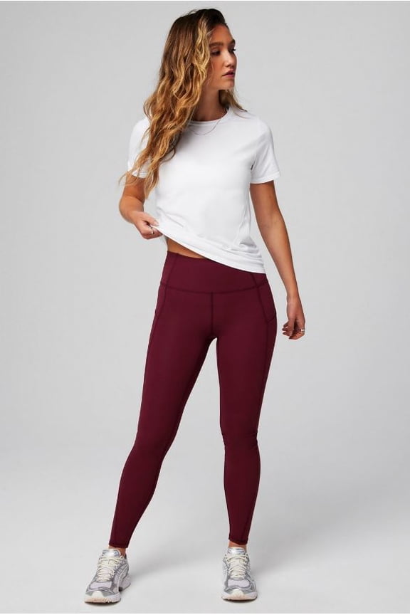 Women's Oasis Pureluxe Legging With Pockets, Dark Red, 2X-Large