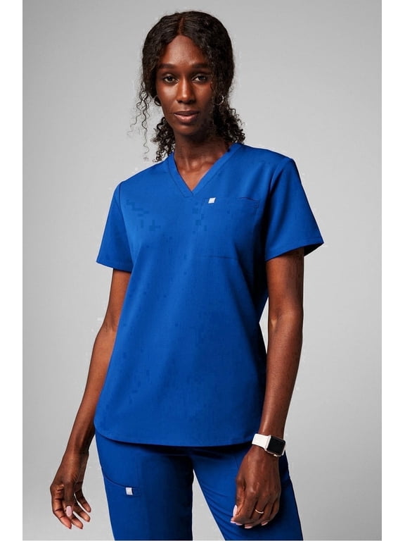 Women's Vital Scrub Top, 1-Pocket V-Neck - MotionTech Fabric, 4-Way Stretch, Wrinkle-Resist, Anti-Shrink, Chest Pocket, Semi-Slim Fit (Sizes Vary)
