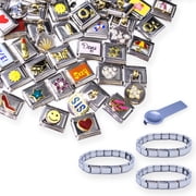 Fablinks 60 Piece Italian Link Charm Bracelet Set