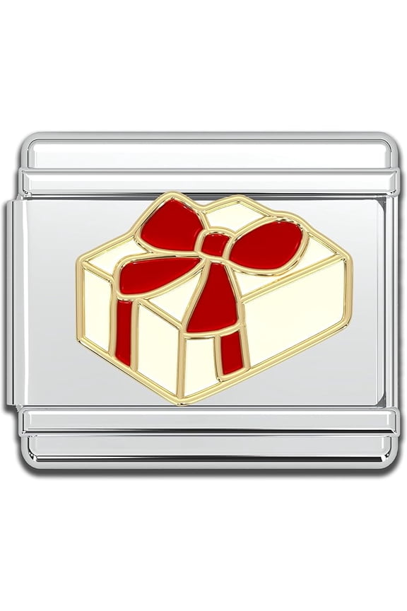 Christmas Italian Charm Links (One Size, White Gift Box)