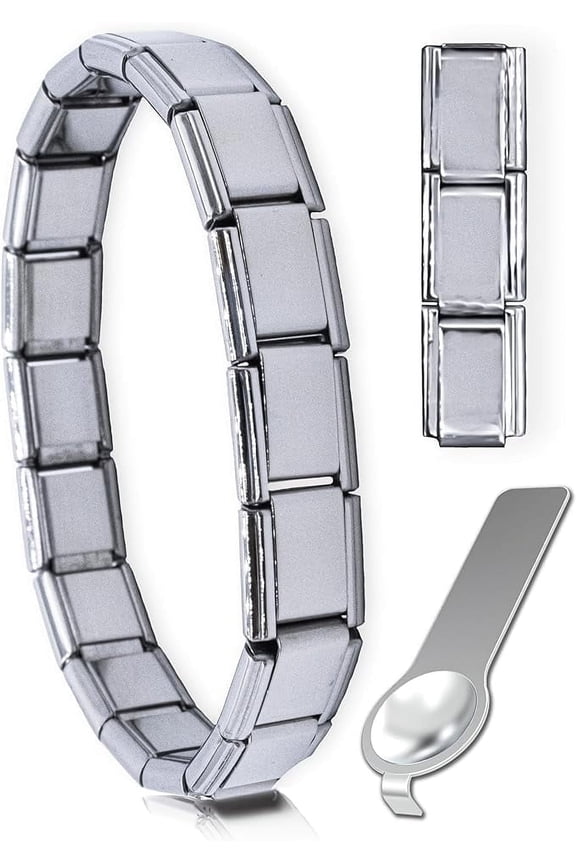 Italian Charm Bracelet, 316 Stainless Steel Bracelets for Women, Starter Modular D Linq Jewelry Charms for Men