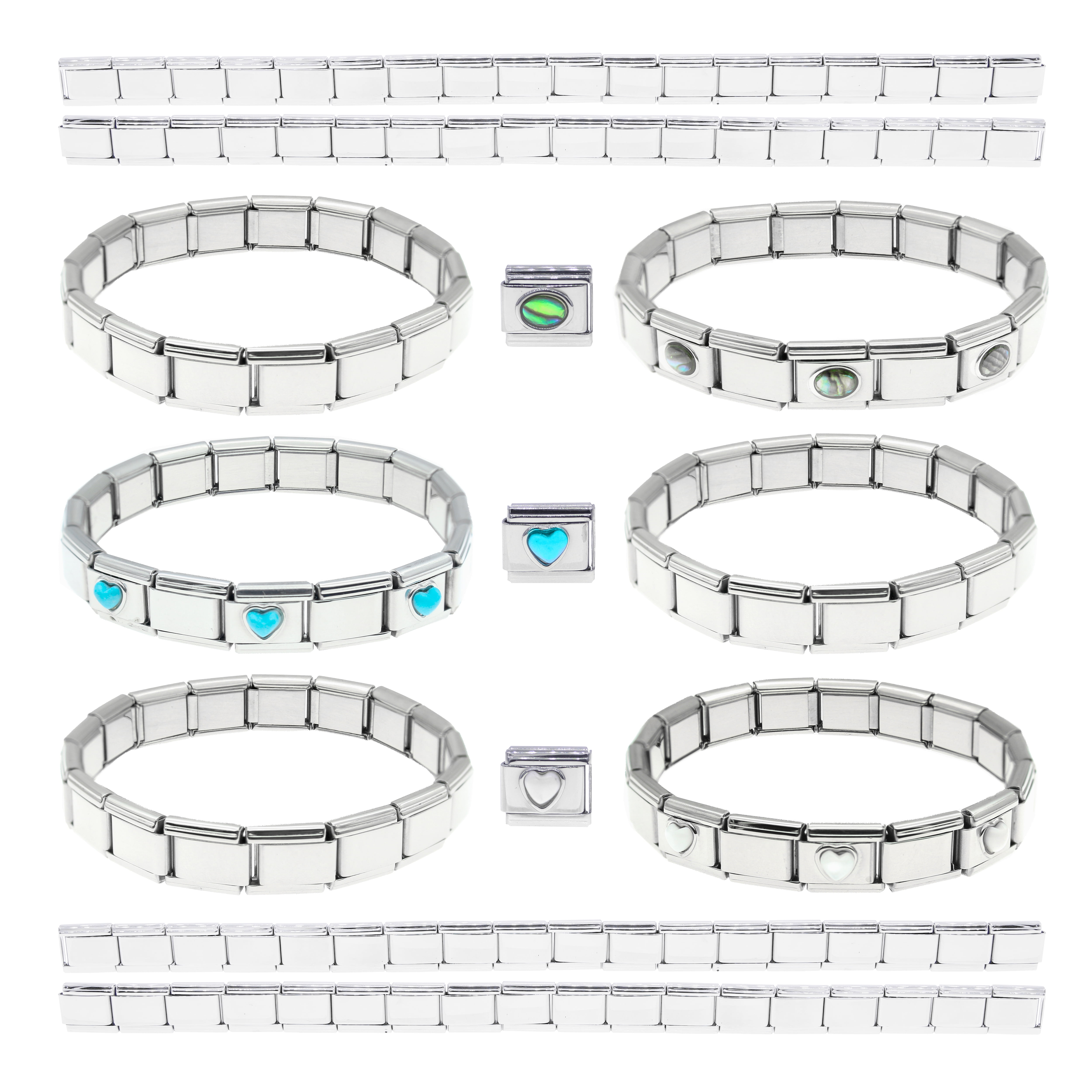 Fablinks Italian Charm Bracelet 316 Stainless Steel Nomination Bracelets for Women Starter Modular D Linq Jewelry Charms for Men (WWJD) Fablinks Italian Charm Bracelet Watch, 316 Stainless Steel Dlinq