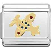Fablinks Italian Charms for Mother Gifts Airplane